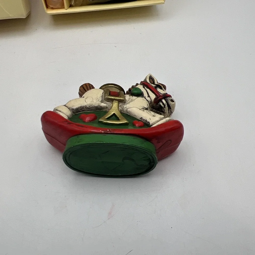 Vintage Holiday Memories Collector Ornament  Rocking Horse Candle Holders NIB